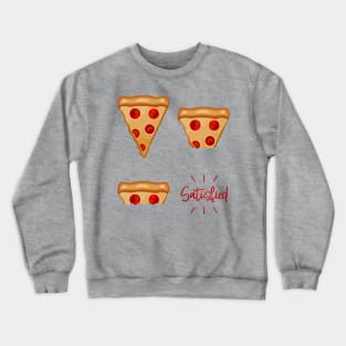 Pizza Slice Eating Art For Italian Food And Pizza Lovers Crewneck Sweatshirt